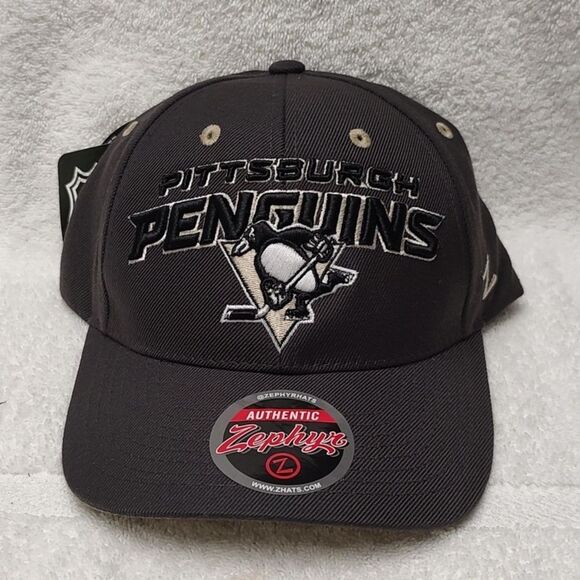 Zephyr Pittsburgh Penguins Velcroback Hat - New - Picture 1 of 9